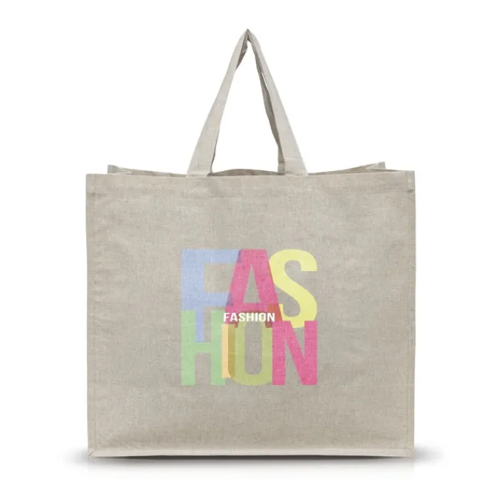 Gift Campaign Borsa multiuso in resistente cotone riciclato di alta qualità da 180 g/m2> Shopper In Cotone Personalizzate