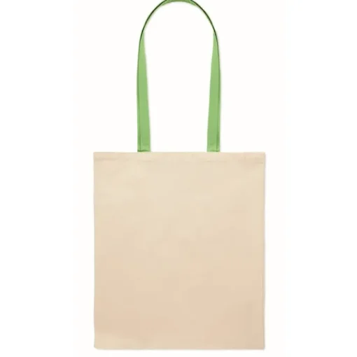 Gift Campaign Borsa per la spesa in cotone da 140 gr/m² con manici lunghi colorati> Shopper In Cotone Personalizzate