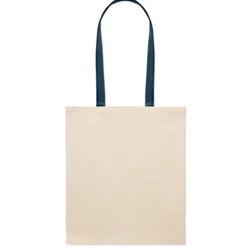Gift Campaign Borsa per la spesa in cotone da 140 gr/m² con manici lunghi colorati> Shopper In Cotone Personalizzate
