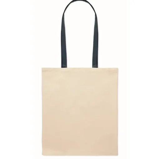 Gift Campaign Borsa per la spesa in cotone da 140 gr/m² con manici lunghi colorati> Shopper In Cotone Personalizzate