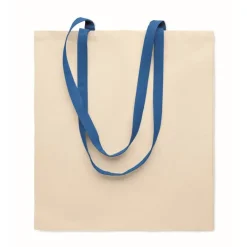 Gift Campaign Borsa per la spesa in cotone da 140 gr/m² con manici lunghi colorati></noscript> Shopper In Cotone Personalizzate