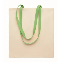 Gift Campaign Borsa per la spesa in cotone da 140 gr/m² con manici lunghi colorati></noscript> Shopper In Cotone Personalizzate
