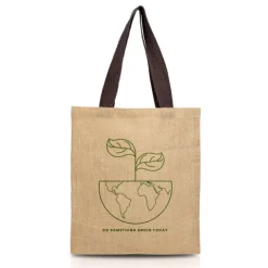Gift Campaign Borsa per la spesa in juta con manici in cotone colorati 265 g/m2> Borse In Juta
