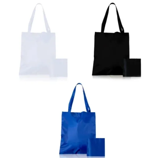 Gift Campaign Borsa pieghevole in rPET plastica riciclate ideale da portare ovunque 50g/m2> Borse Per La Spesa