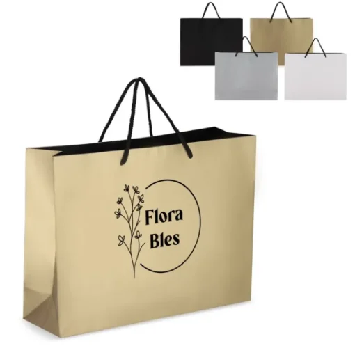 Gift Campaign Borsa regalo in carta con manici e interno nero 40x12x30 cm> Buste Di Carta