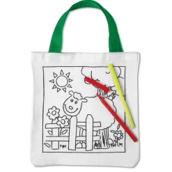 Gift Campaign Borsa shopper colorabile con 5 pennarelli in cotone 200 g/m2 Canvas></noscript> Regali Per Bambini|Matite Colorate