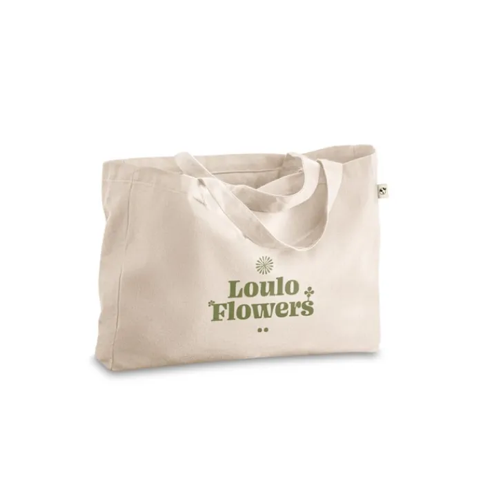 Gift Campaign Borsa shopper in cotone riciclato e poliestere manici lunghi 280g/m2> Shopper In Cotone Personalizzate