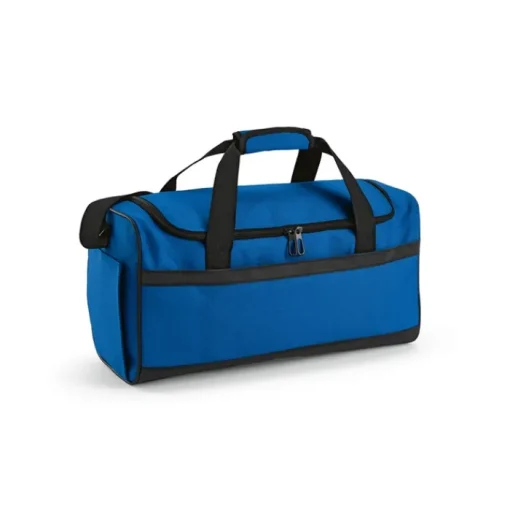 Gift Campaign Borsa sportiva personalizzata in rPET 600D con cinghie nere riflettenti> Borse Da Palestra