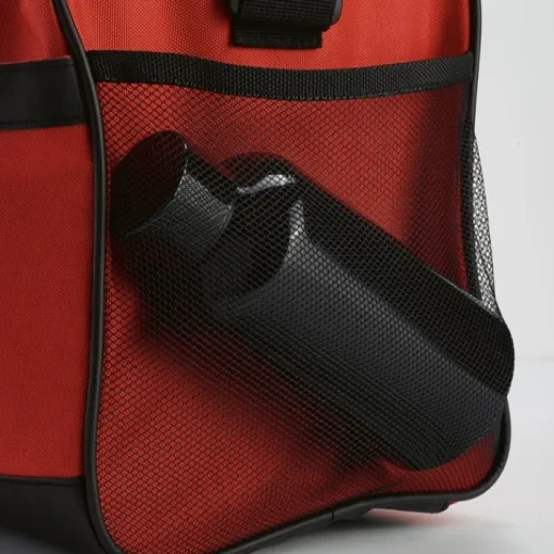 Gift Campaign Borsa sportiva personalizzata in rPET 600D con cinghie nere riflettenti> Borse Da Palestra