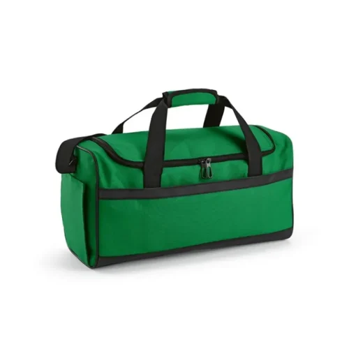 Gift Campaign Borsa sportiva personalizzata in rPET 600D con cinghie nere riflettenti> Borse Da Palestra