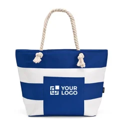 Gift Campaign Borsa termica a righe in rPET con manici in cotone riciclato da 15l></noscript> Borse Termiche