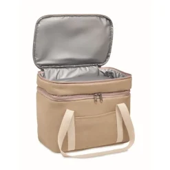 Gift Campaign Borsa termica con logo doppio scomparto tracolla cotone Canvas Duo> Borse Termiche