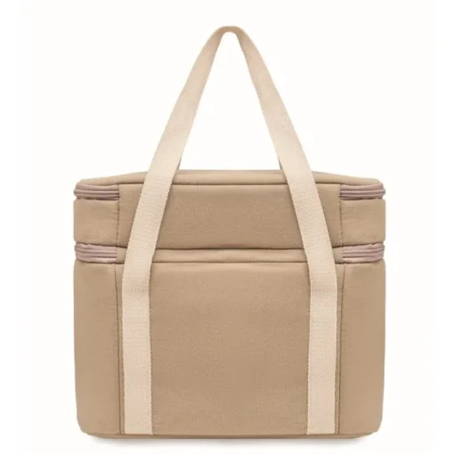 Gift Campaign Borsa termica con logo doppio scomparto tracolla cotone Canvas Duo> Borse Termiche