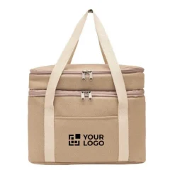Gift Campaign Borsa termica con logo doppio scomparto tracolla cotone Canvas Duo></noscript> Borse Termiche