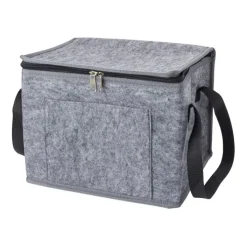 Gift Campaign Borsa termica con logo in feltro RPET con tasca frontale> Borse Termiche