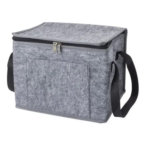 Gift Campaign Borsa termica con logo in feltro RPET con tasca frontale> Borse Termiche
