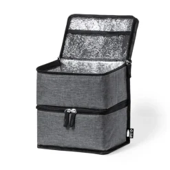 Gift Campaign Borsa termica doppio scomparto con zip maniglia rinforzata Dual RPET><noscript><img width=