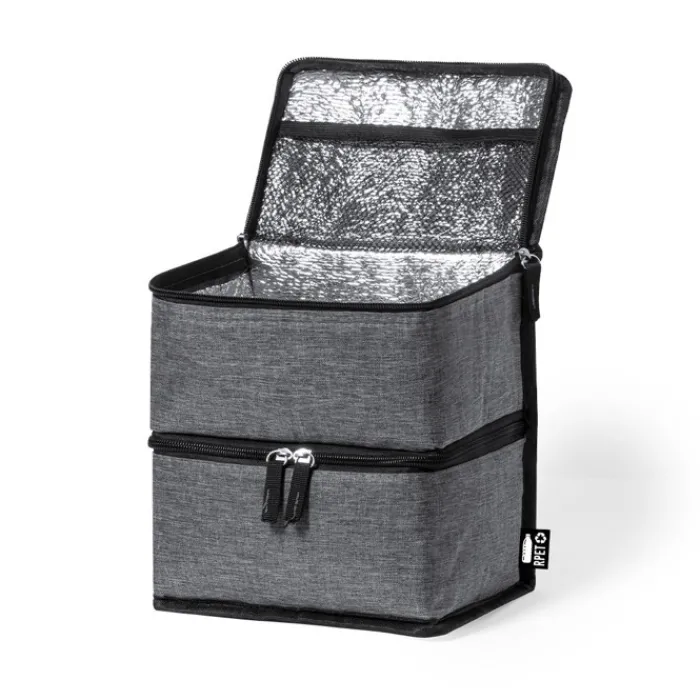 Gift Campaign Borsa termica doppio scomparto con zip maniglia rinforzata Dual RPET> Gadget Ecologici|Borse Termiche