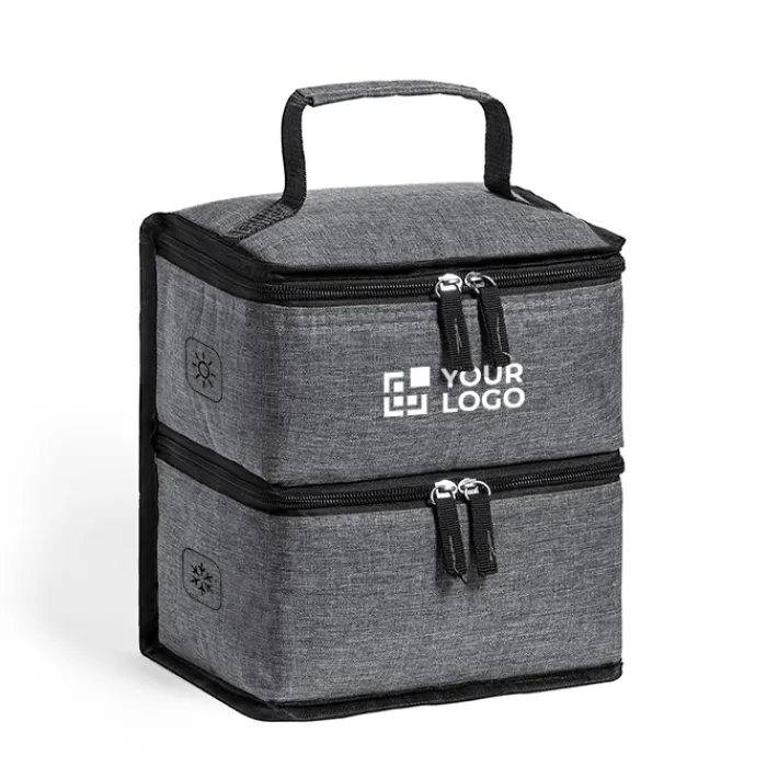 Gift Campaign Borsa termica doppio scomparto con zip maniglia rinforzata Dual RPET> Gadget Ecologici|Borse Termiche