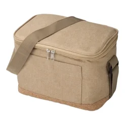 Gift Campaign Borsa termica in 600 D rPET con base di sughero e tasca anteriore> Borse Termiche