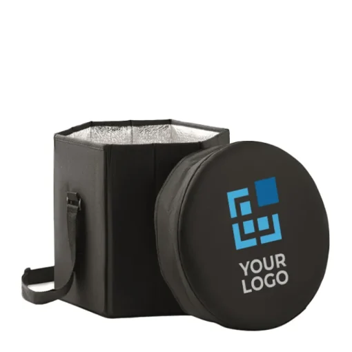 Gift Campaign Borsa termica in alluminio con logo si trasforma in sgabello o tavolino> Borse Termiche