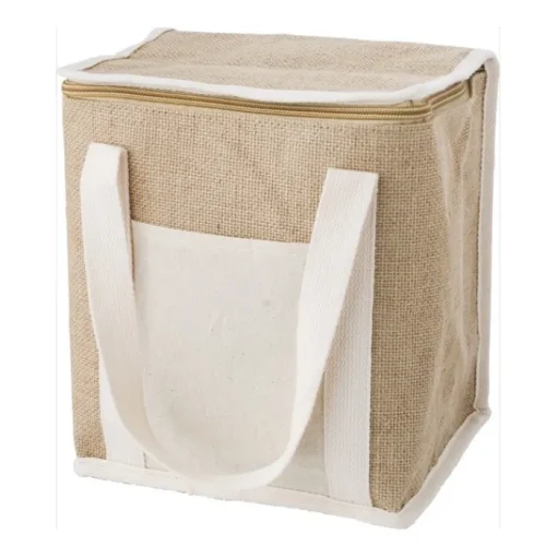 Gift Campaign Borsa termica in juta con tasca frontale in cotone personalizzabile> Borse Termiche