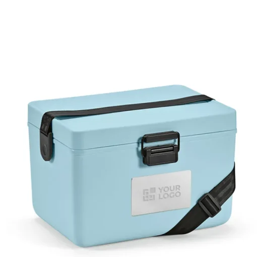 Gift Campaign Borsa termica in plastica riciclata colorata con tracolla nera da 12l> Borse Termiche