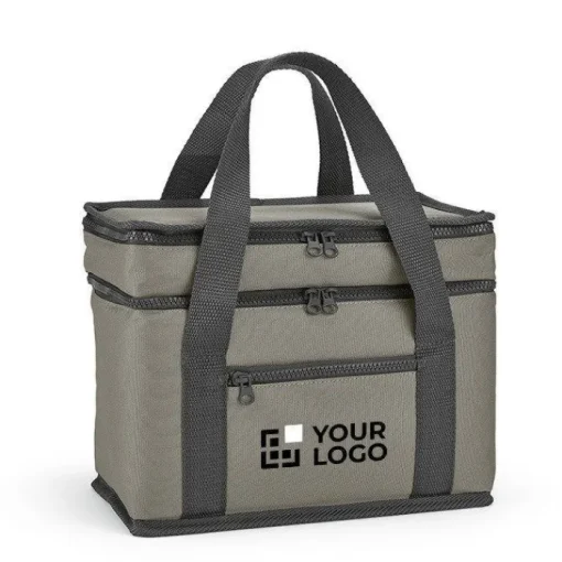 Gift Campaign Borsa termica in rPET con 2 scomparti e cerniere a iniezione termica 10l> Borse Termiche