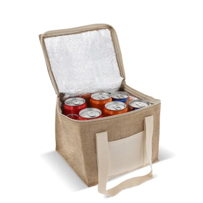 Gift Campaign Borsa termica in un mix di juta e cotone adatta per 6 lattine> Borse Termiche|Borse In Juta