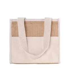 Gift Campaign Borsa termica juta esterna alluminio interno tasca frontale Malibu> Borse Termiche