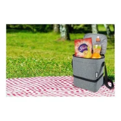 Gift Campaign Borsa termica riciclata multiscomparto tracolla regolabile Go Out><noscript><img width=