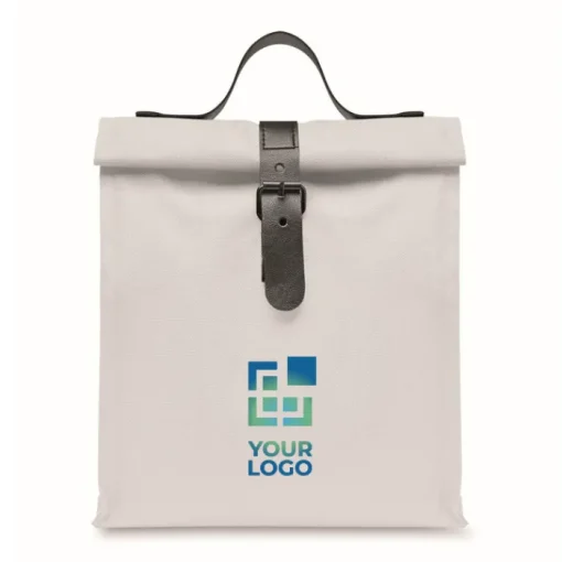 Gift Campaign Borsa termica rolltop in poliestere con manico e chiusura in pelle> Borse Termiche
