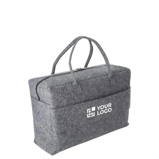 Gift Campaign borse da viaggio personalizzate in feltro RPET con ampio scomparto> Borse Da Viaggio