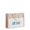 Gift Campaign Borse di juta da personalizzare con logo tasca anteriore Pocket XL> Borse In Juta