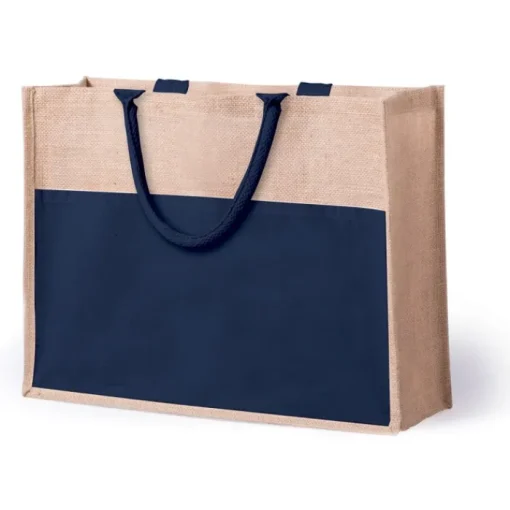 Gift Campaign Borse di juta da personalizzare con logo tasca anteriore Pocket XL> Borse In Juta