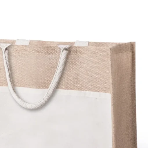 Gift Campaign Borse di juta da personalizzare con logo tasca anteriore Pocket XL> Borse In Juta