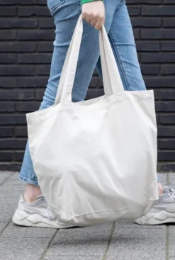 Gift Campaign Borse di tela personalizzate con tasca interna 240 g/m2 EcoTrace Raw> Gadget Ecologici|Tote Bag Personalizzate