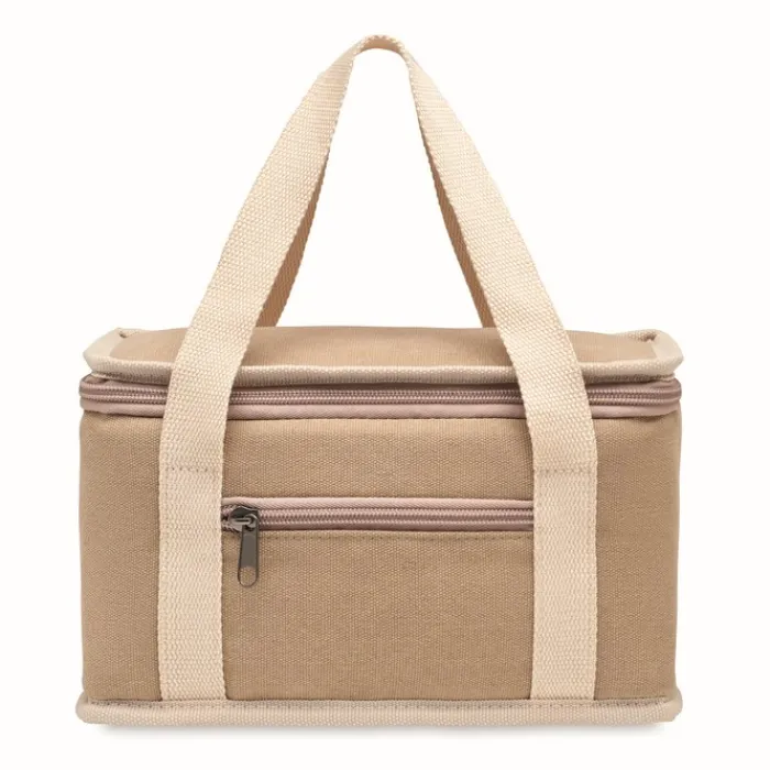 Gift Campaign Borse frigo con logo in tela con tracolla cotone per 6 lattine Compect> Borse Termiche