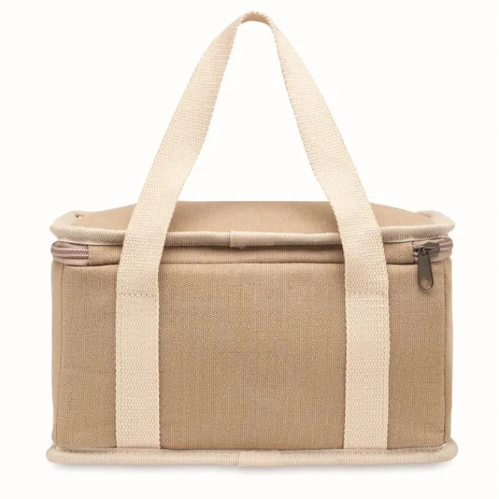 Gift Campaign Borse frigo con logo in tela con tracolla cotone per 6 lattine Compect> Borse Termiche