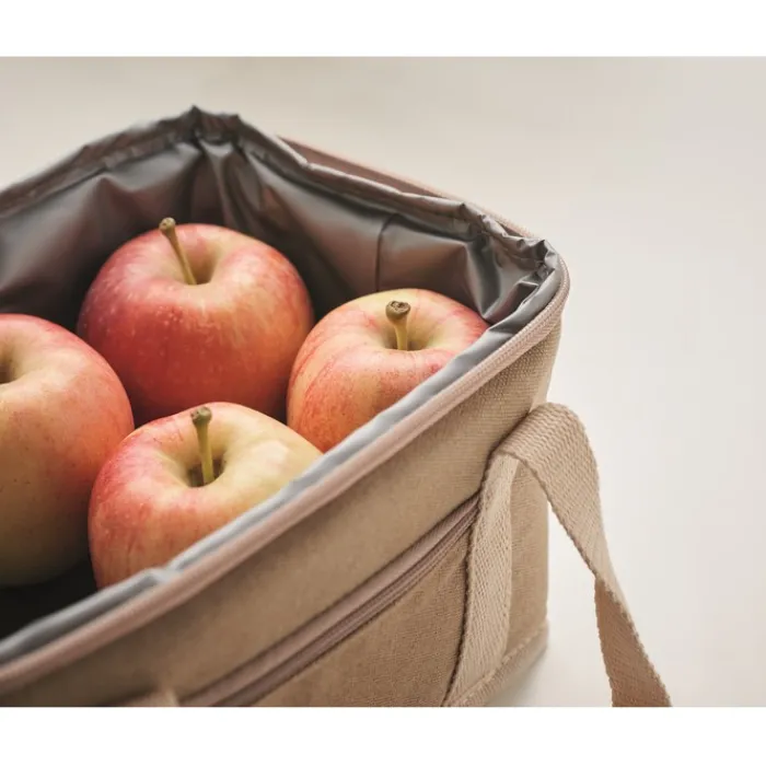 Gift Campaign Borse frigo con logo in tela con tracolla cotone per 6 lattine Compect> Borse Termiche