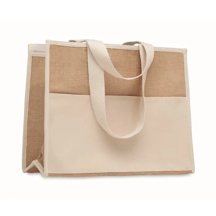 Gift Campaign Borse in juta e canvas personalizzate chiusura in velcro RealFood> Borse In Juta