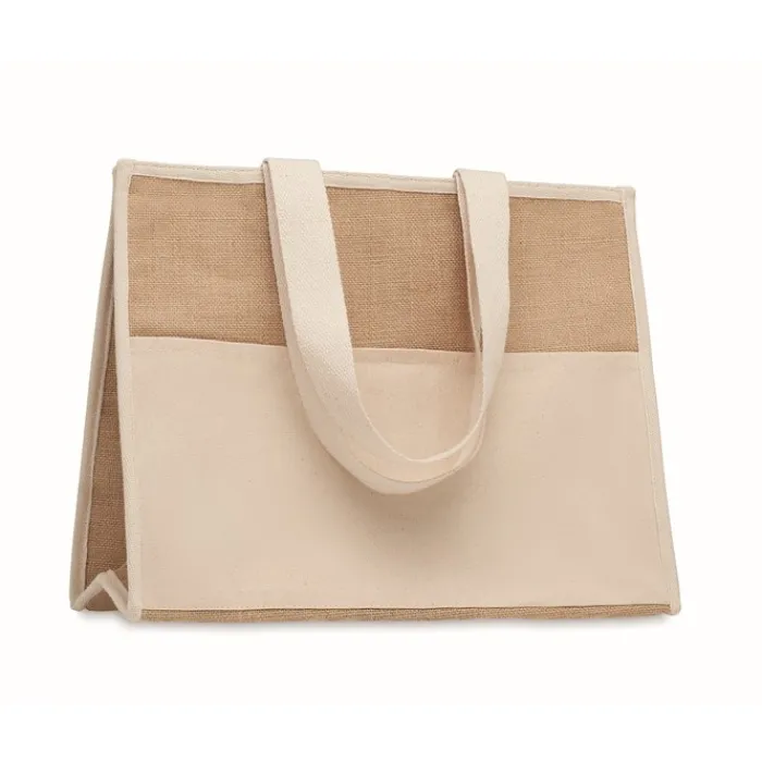 Gift Campaign Borse in juta e canvas personalizzate chiusura in velcro RealFood> Borse In Juta