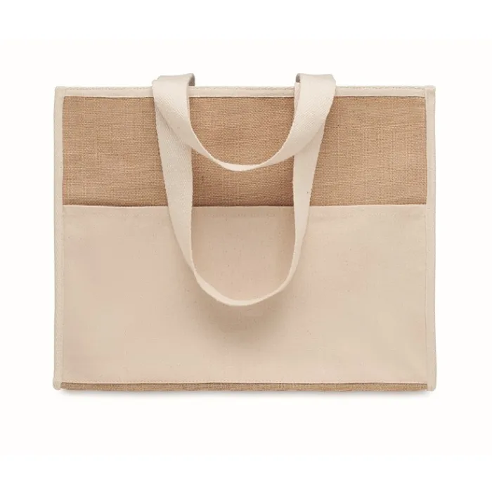 Gift Campaign Borse in juta e canvas personalizzate chiusura in velcro RealFood> Borse In Juta