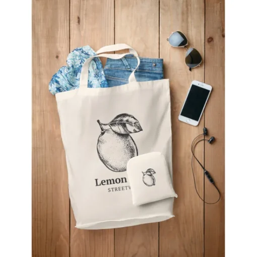 Gift Campaign Borse spesa richiudibili personalizzate in cotone 100 g/m2 EcoPocket> Tote Bag Personalizzate|Shopper In Cotone Personalizzate