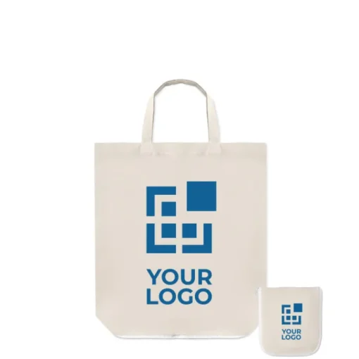 Gift Campaign Borse spesa richiudibili personalizzate in cotone 100 g/m2 EcoPocket> Tote Bag Personalizzate|Shopper In Cotone Personalizzate