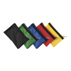 Gift Campaign Borsellino personalizzato in nylon con chiusura a zip nera> Portafogli