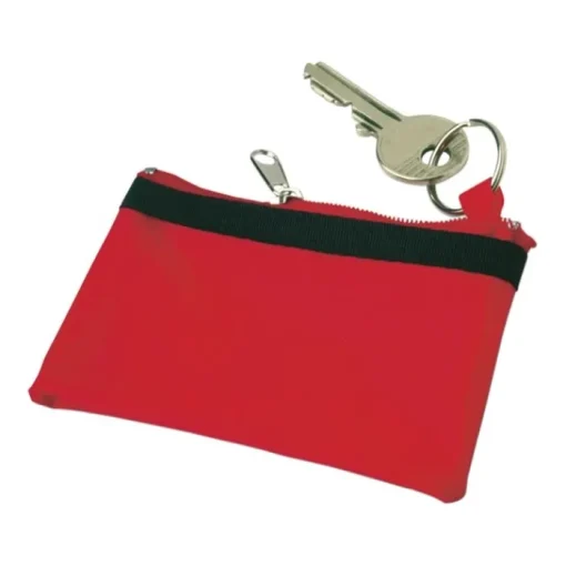Gift Campaign Borsellino personalizzato in nylon con chiusura a zip nera> Portafogli