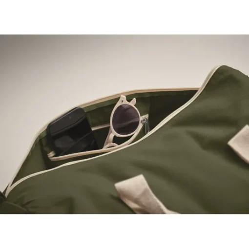 Gift Campaign Borsone con tasca laterale in cotone e poliestere riciclato 320 g/m²> Borse Da Viaggio