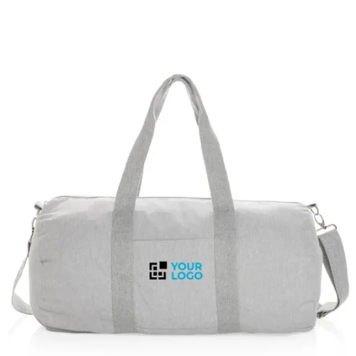 Gift Campaign Borsone da viaggio con logo riciclato colore naturale EcoTrace Raw> Gadget Ecologici|Borse Da Viaggio