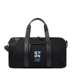 Gift Campaign Borsone da viaggio in simil camoscio riciclato con dettagli in PU></noscript> Borse Da Viaggio